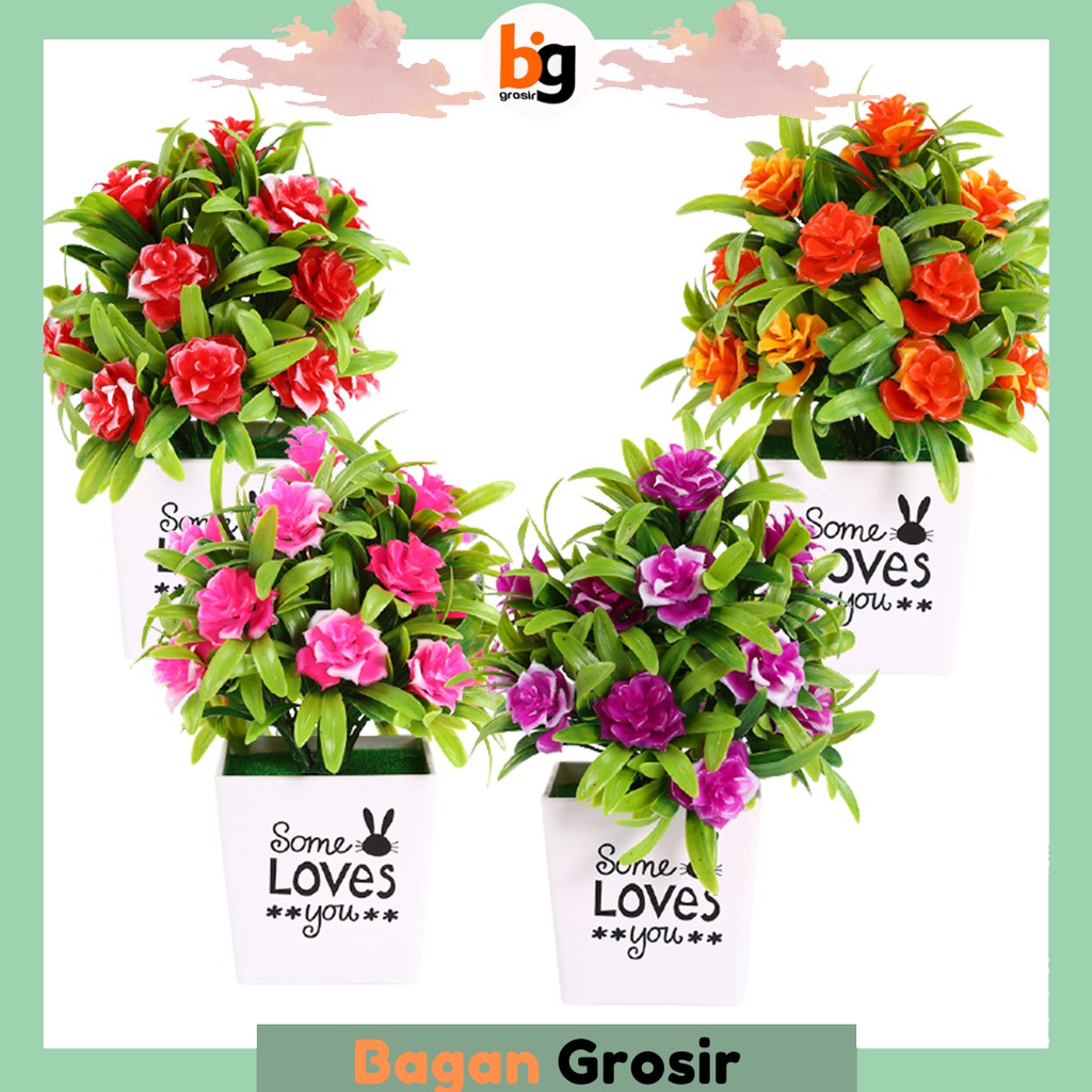 BG / COD / BUNGA PALSU IMITASI / BUNGA HIASAN RUANG TAMU / DEKORASI RUMAH / BUNGA HIAS / PBP12