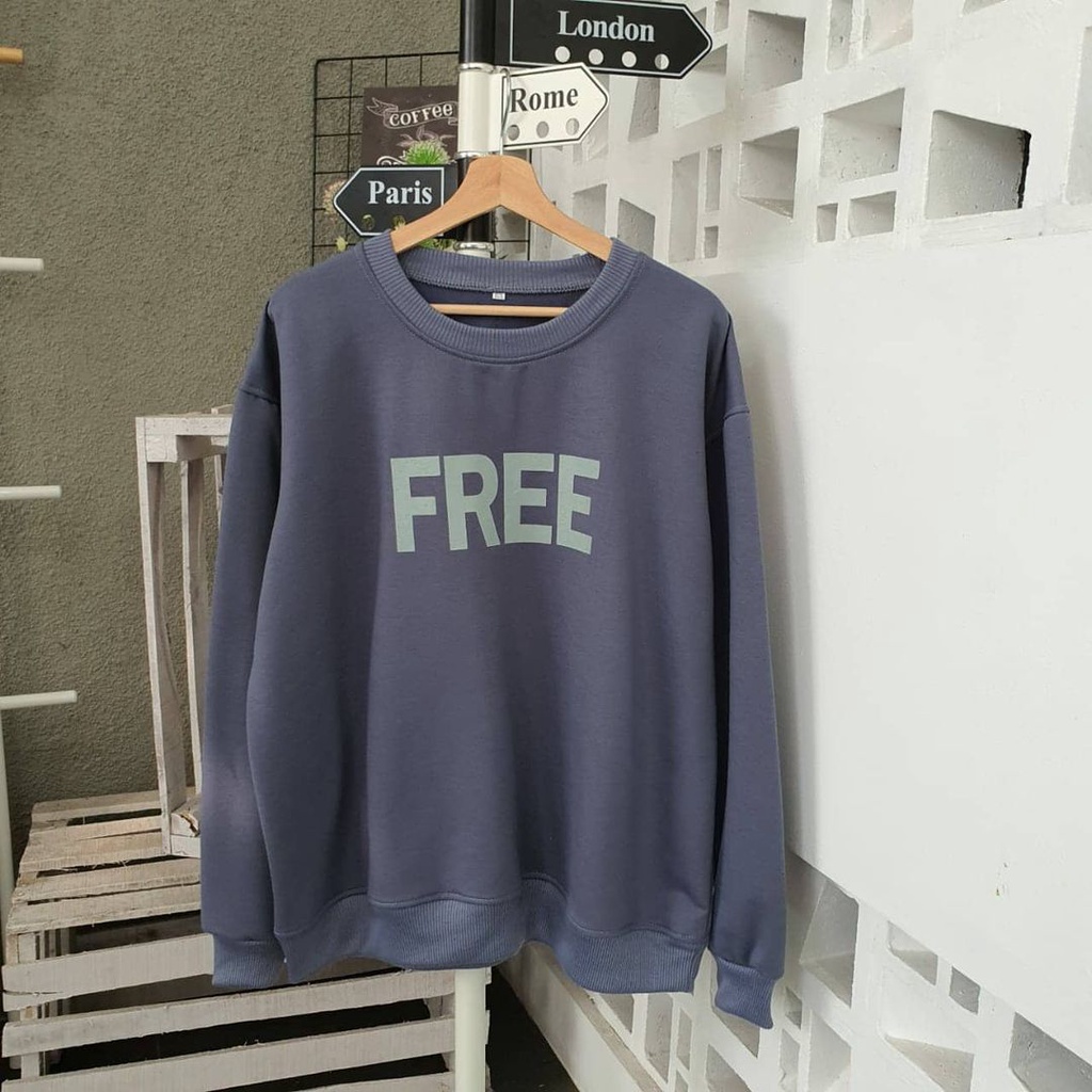 Sweater Free XXL Sweatshirt Cewek Cowok Oversize Korean Style