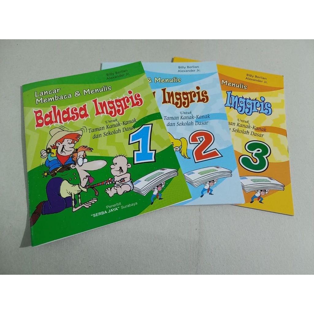 Paket Buku Lancar Membaca &amp; menulis Bahasa Inggris 123 TK SD Serba Jaya