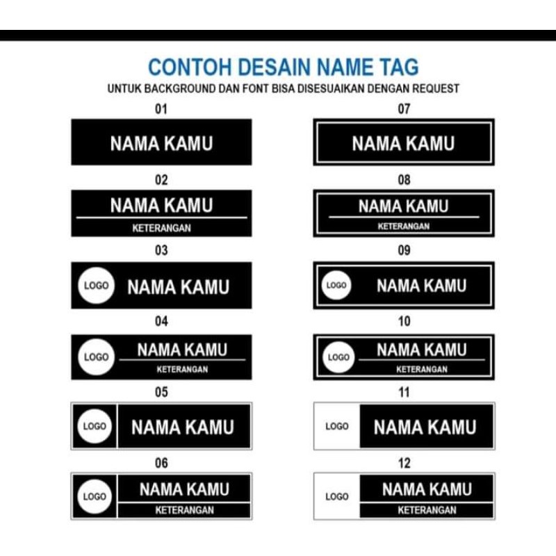 

Name Tag magnet /Nama Dada/Papan Nama-Akrilik Custom pramuka/Untuk Perkantoran/Perusahaan/Restoran/Profesi/Organisasi/Mahasiswa/Pelajar