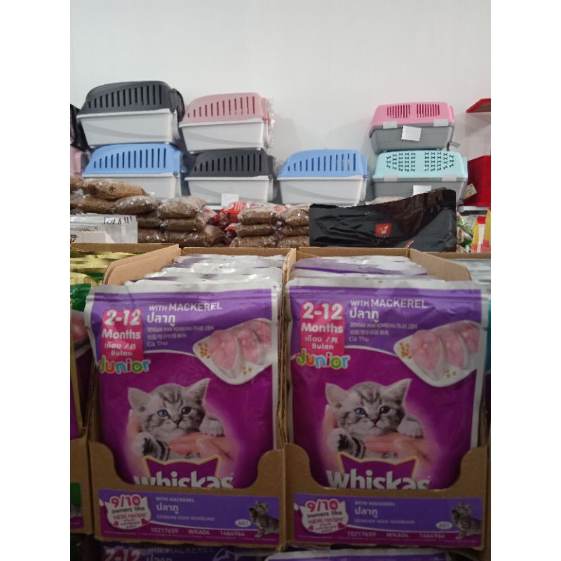 whiskas wetfood sachet all varian 85g , 1dus isi 24sachet