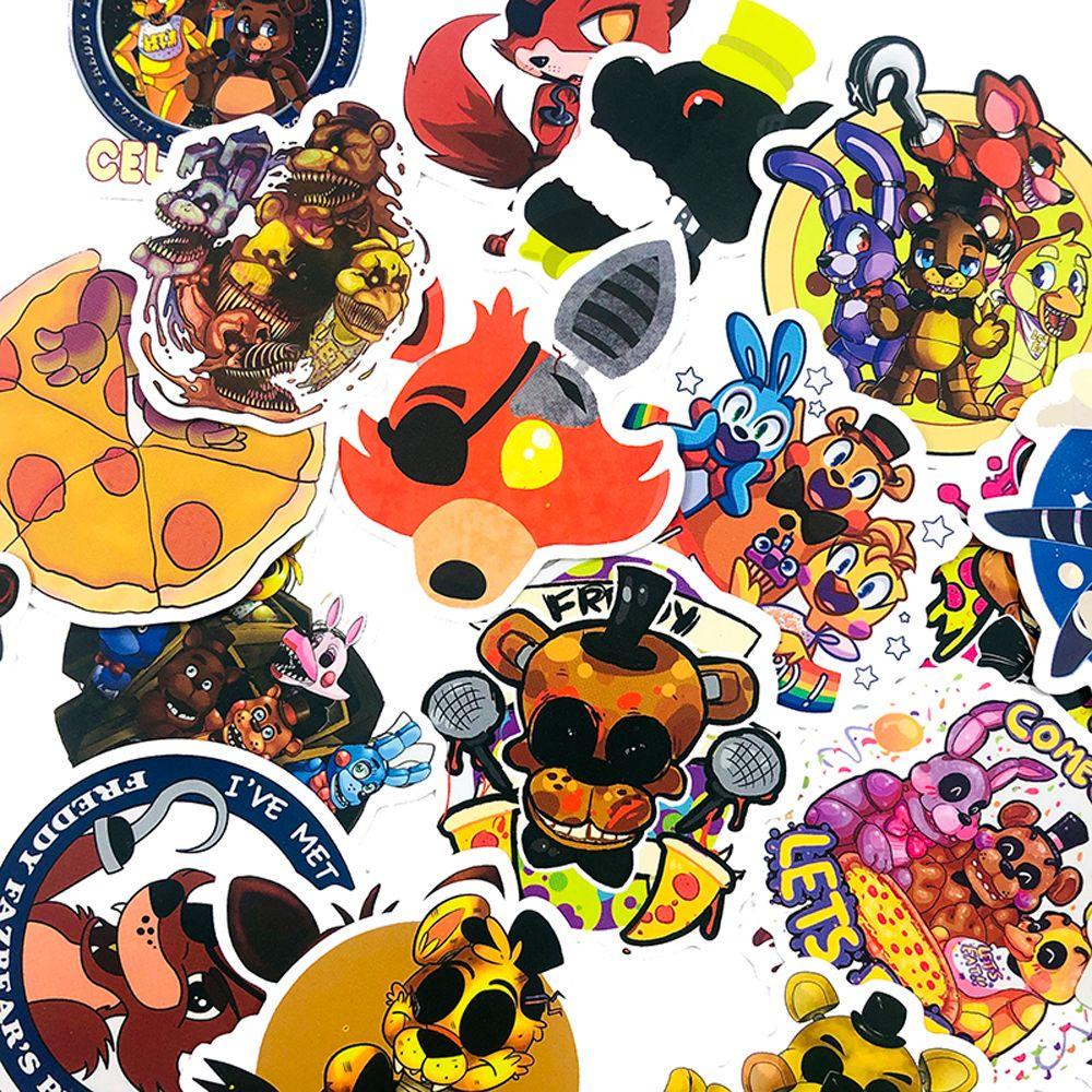 Lanfy Lima Malam Di Freddy Stiker Hadiah Anak Lucu Tahan Air Waterproof Diary Decor Stiker Hias Komputer Tablet Kartun Graffiti Decals