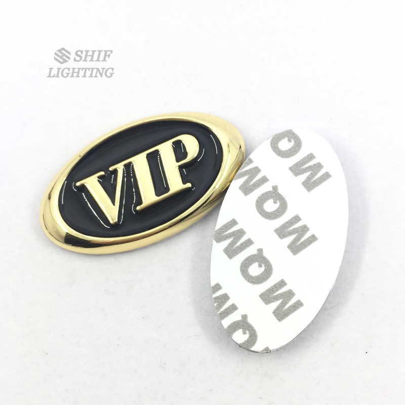 1Pc Stiker Emblem / Badge Logo VIP Bahan Metal untuk Body Mobil