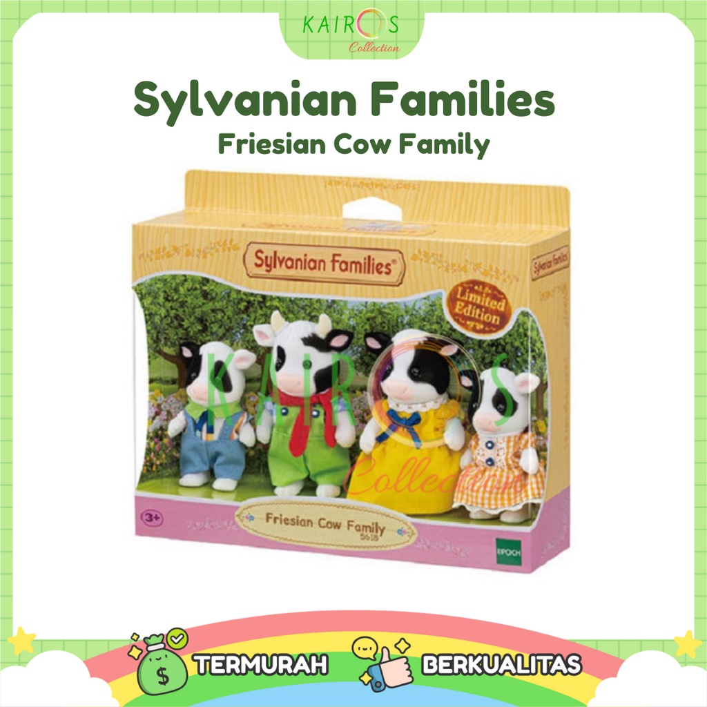 Sylvanian Families Friesian Cow Family