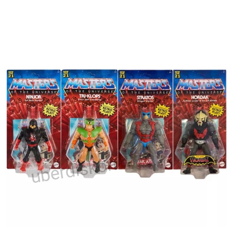 Masters of the Universe Origins Ninjor Hordak Tri Klops Stratos