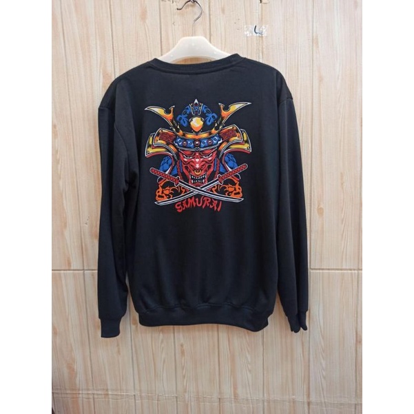 SWEATER CREWNECK HITAM MURAH (ready / bisa cod)