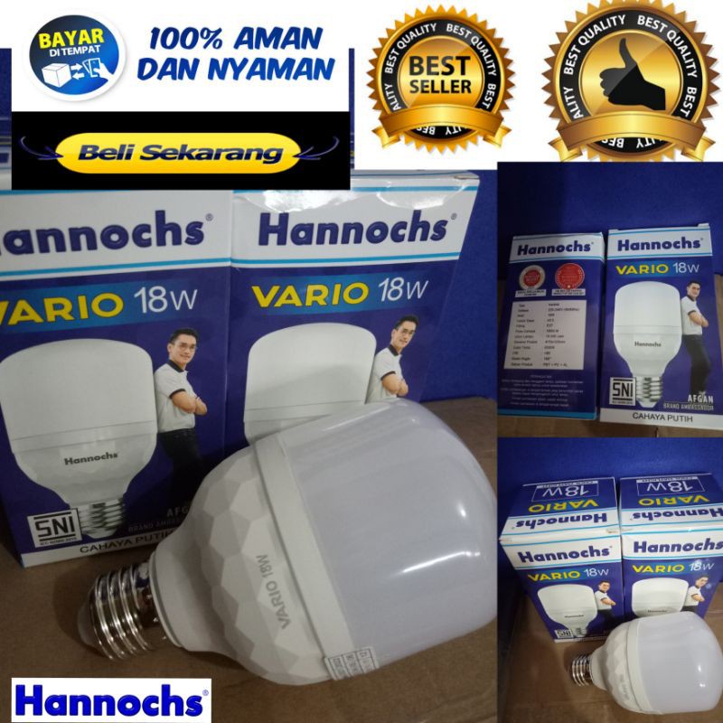 Jual Lampu LED Hannochs 18 Watt VARIO CAHAYA PUTIHLampu LED / Bohlam ...