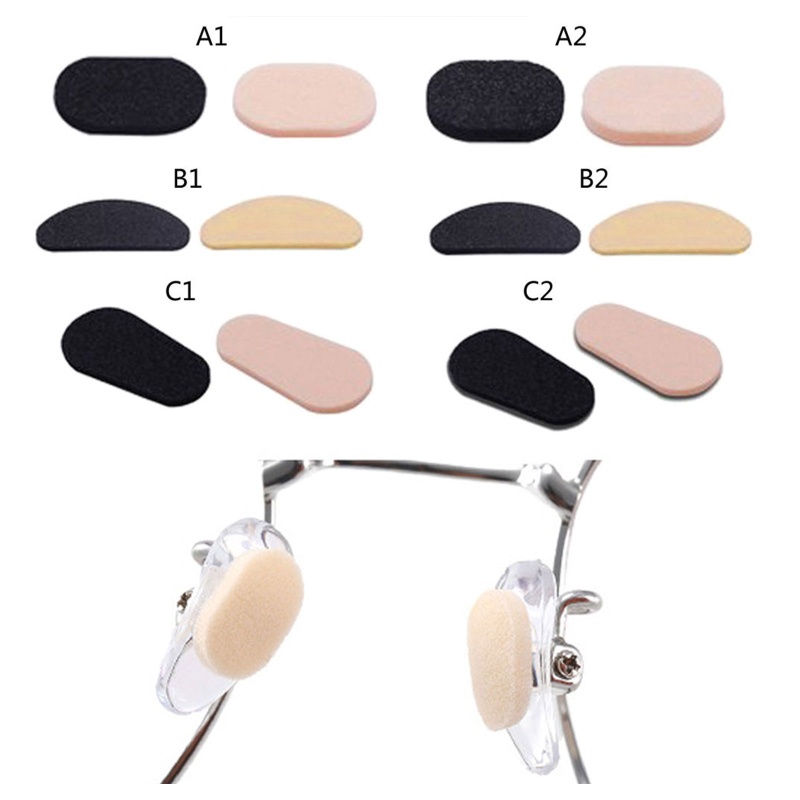 Gro 40Pcs Bantalan Hidung Kacamata Busa Lembut Anti Slip Self Adhesive Glasses EVA Nose Pads