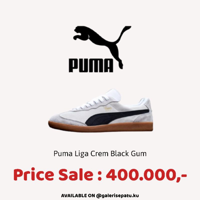 Sepatu Pria Puma Liga Cream Black Gum