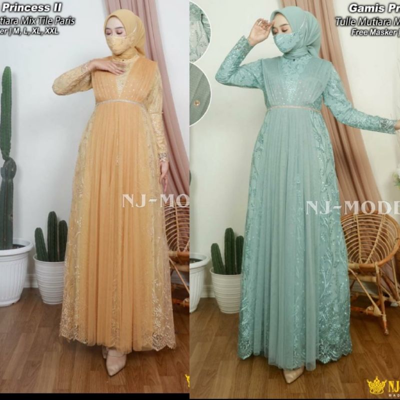 Gamis tulle modern//Gamis pesta//gamis seragaman