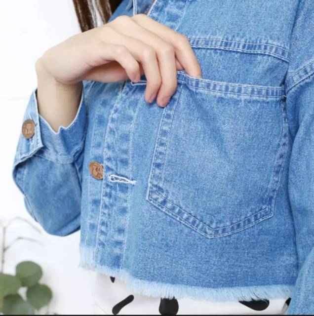 JACKET JEANS SHINTA LIGHT BLUE / DARK BLUE