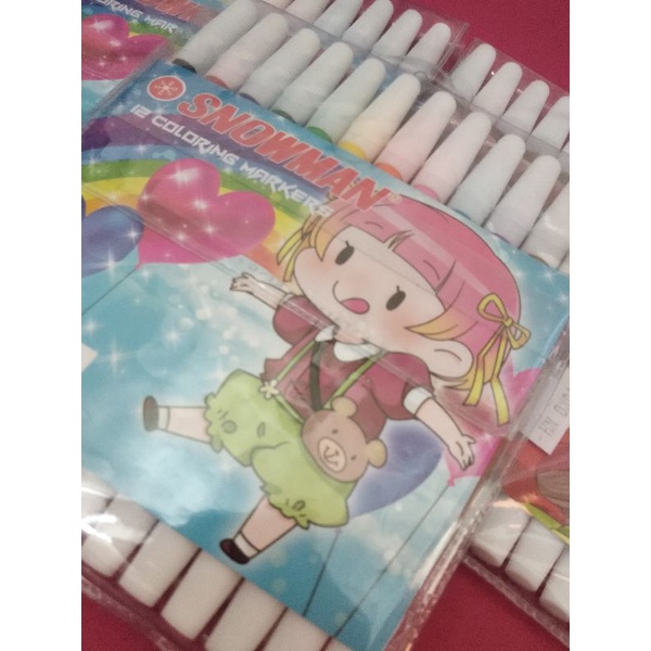 

SPIDOL WARNA SNOWMAN 12 COLORING MARKERS