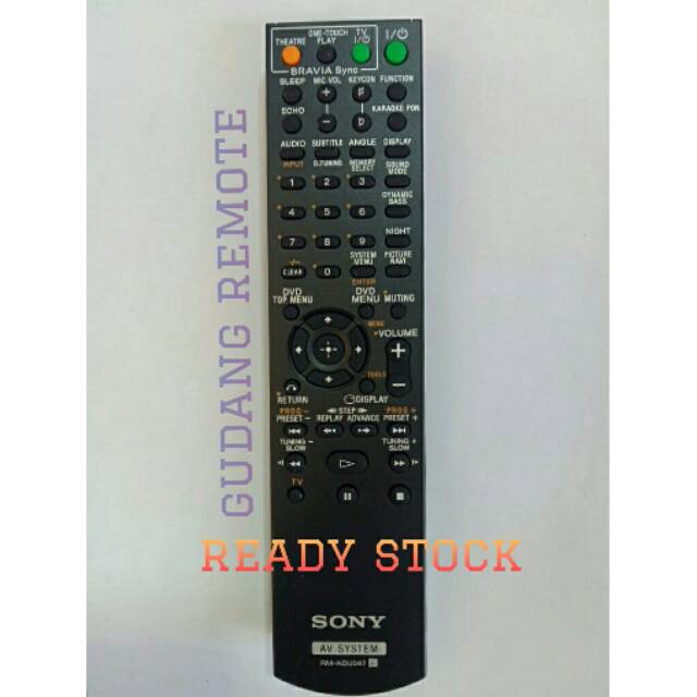 Remote dvd home theater sony RM-ADU047 REAL ORIGINAL 100%