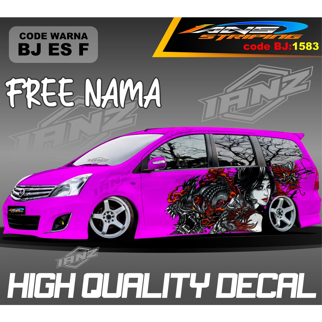 STIKER DECAL MOBIL GRAND LIVINA MOTIF BEST SELLER  / STIKER MOBIL TERIOS XPANDER NEW DESAIN / VARIASI STIKER MOBIL AVANZA XENIA