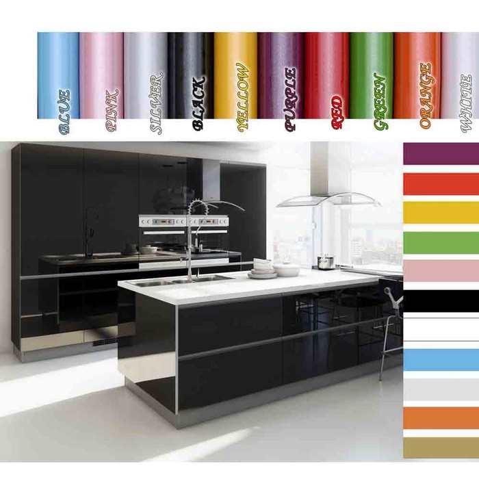 Wallpaper stiker Dapur Glossy 61Cm X 5M stiker wallstiker Kitchen Set anti panas anti air