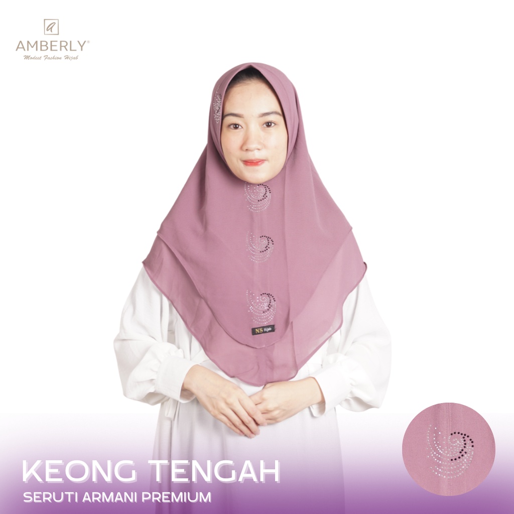 AmberlyHijab Keong Tengah Hijab seruti Standard Bahan Ceruty Armani Premium