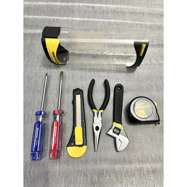 1 SET ALAT BENGKEL / PERKAKAS BENGKEL SET / TOOLS / TANG OBENG KUNCI INGGRIS METERAN / TOOLS BENGKEL / SET OBENG TANG