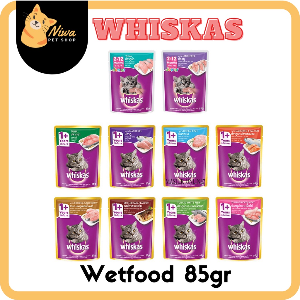 Whiskas Makanan Kucing Basah Sachet Wet Food