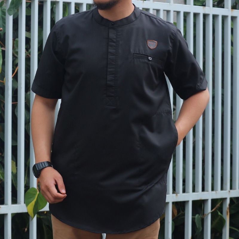 Baju koko kurta lengan pendek bahan TOYOBO yang menyerap keringat dan model TERBARU