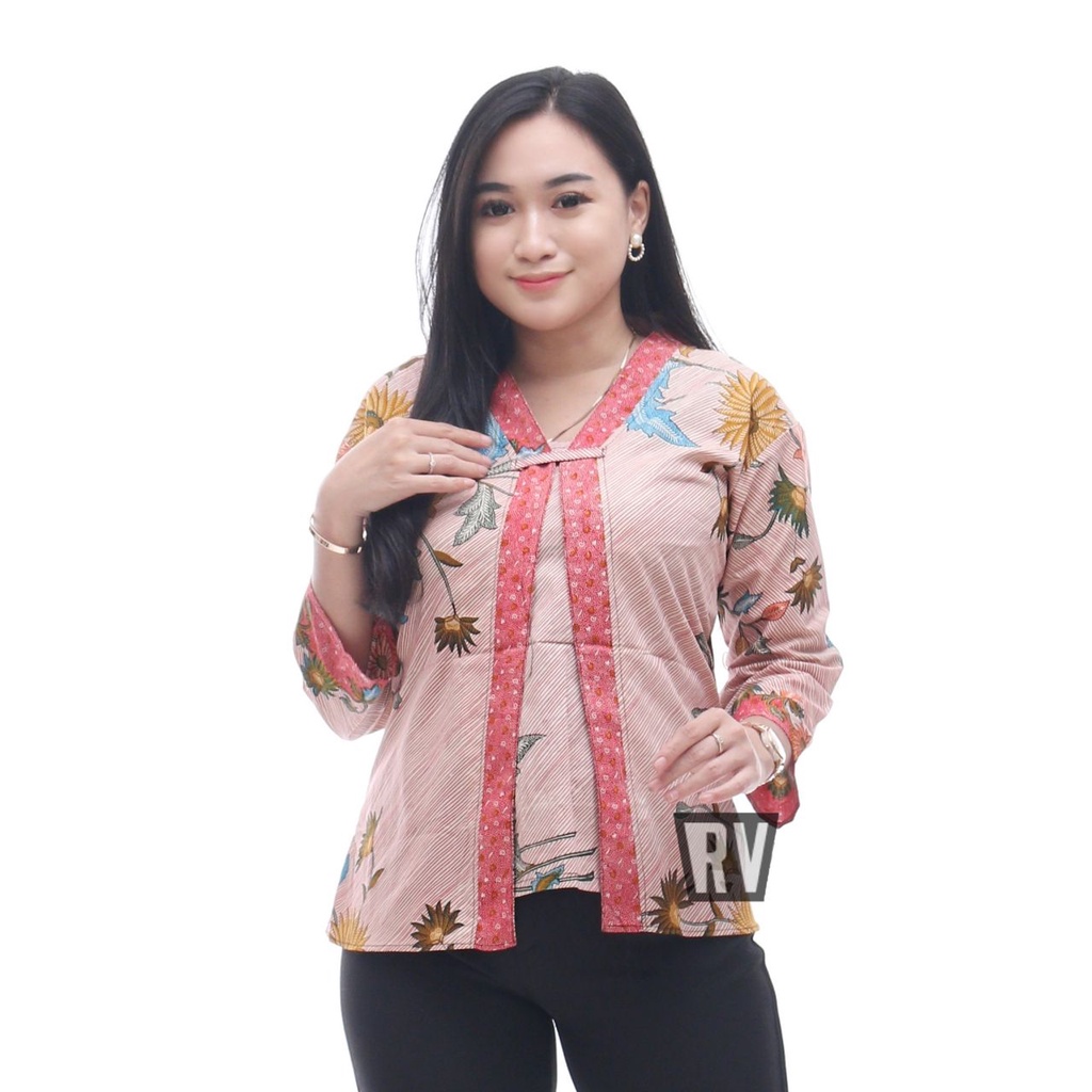 Batik Dolby Dolbi Dobby Doby Tenun Sutra Tulis Katun ATBM Baron ATASAN BATIK WANITA sogan SRG307