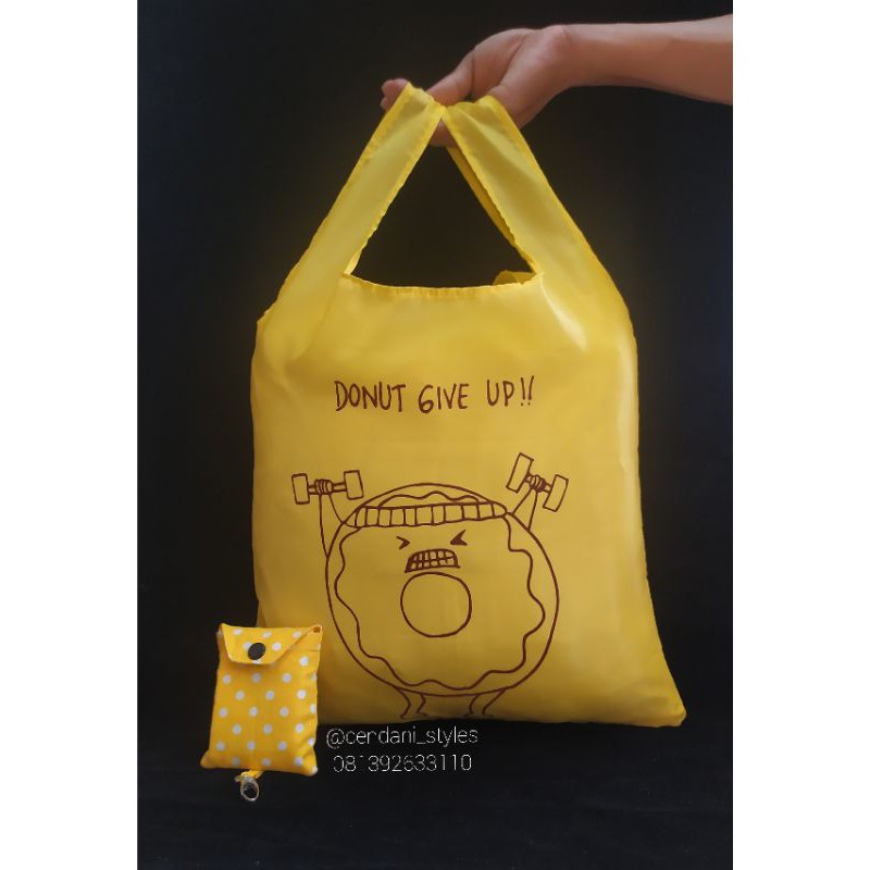 

tas lipat belanja custom sablon unik lucu hadiah souvenir