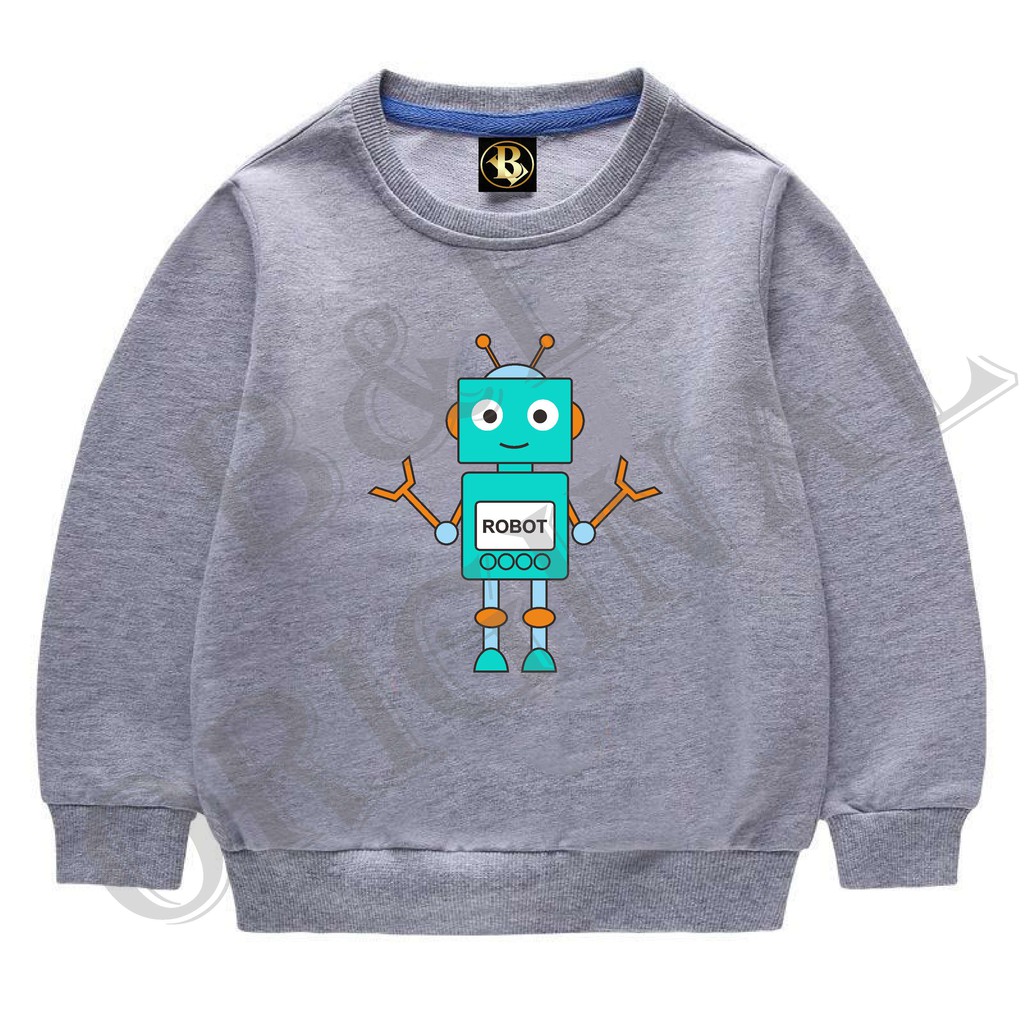 BS//COD//BAJU KAOS ANAK ANAK ROBOT TANGAN PANJANG GOOD QUALITY