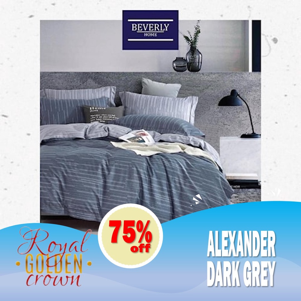 Sprei Katun Panca Lokal CVC Alexander Kombinasi Ukuran Double 200x200x30 Sarung Bantal 50x70