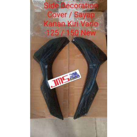 cover tutup sayap bodi depan carbon kiri dan kanan vario125/150 led zoro