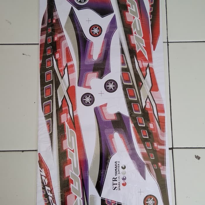 Sticker & Striping variasi Thailand Yamaha Jupiter Z 2005-2008 Merah f1341