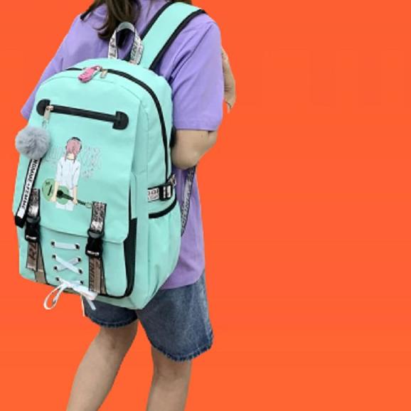 AZLAN_SHOP06 - TAS RANSEL SEKOLAH WANITA TERBARU 2021 TAS RANSEL ANAK SEKOLAH SD SMP SMA TERKINI ✥