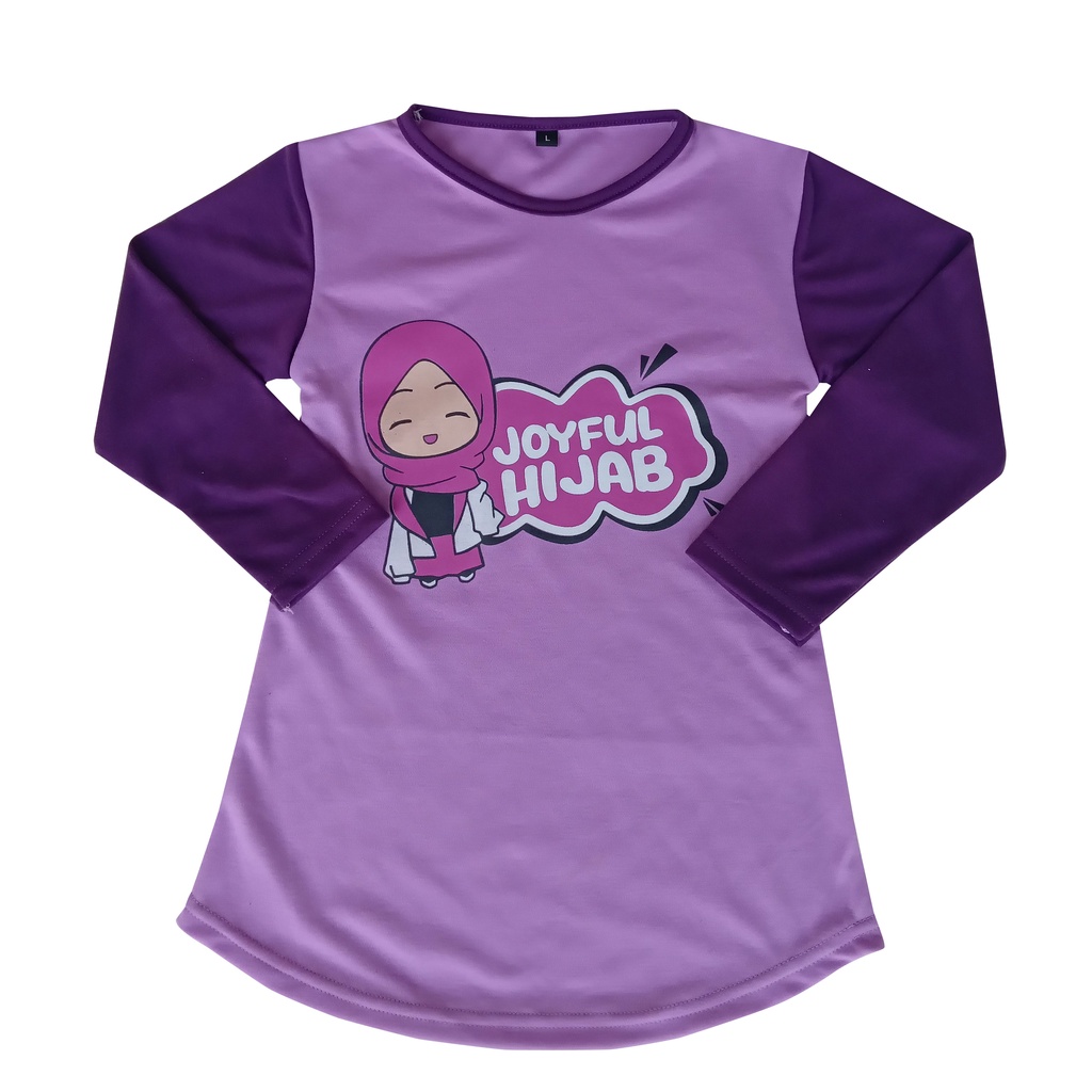 Baju Tunik Muslim Anak Perempuan Usia 1-10 tahun (S-M-L-XL-XXL) - Kaos Muslim Anak - Atasan Anak - Baju Anak - Kaos Anak Perempuan