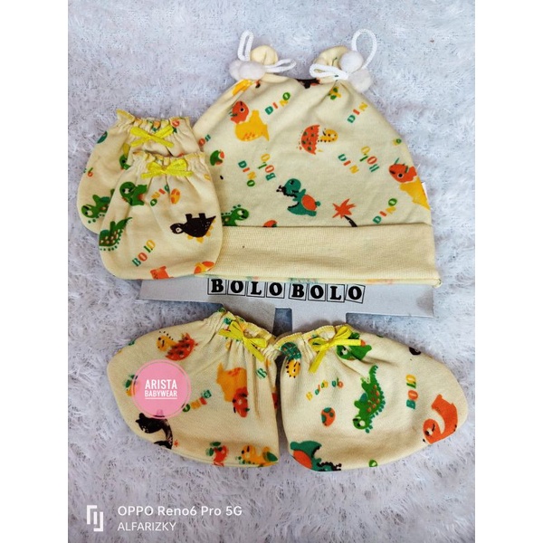 SNI BOLOBOLO - SET topi+Sartaki bayi FULLWARNA MOTIF