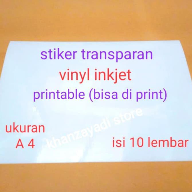 

Berkualitas Kertas Stiker Transparan Sticker Transparant (Glossy) A4 Bisa Di Print Promo Kode 144