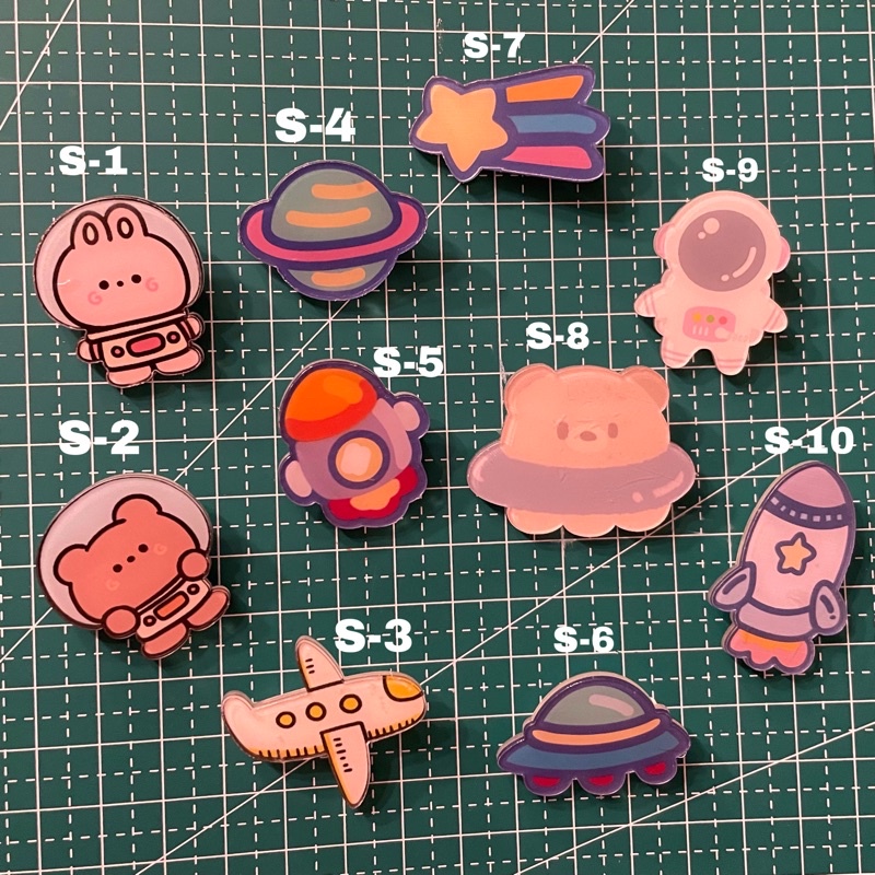 Bros Akrilik Acyrlic Pin Untuk Tas - Space