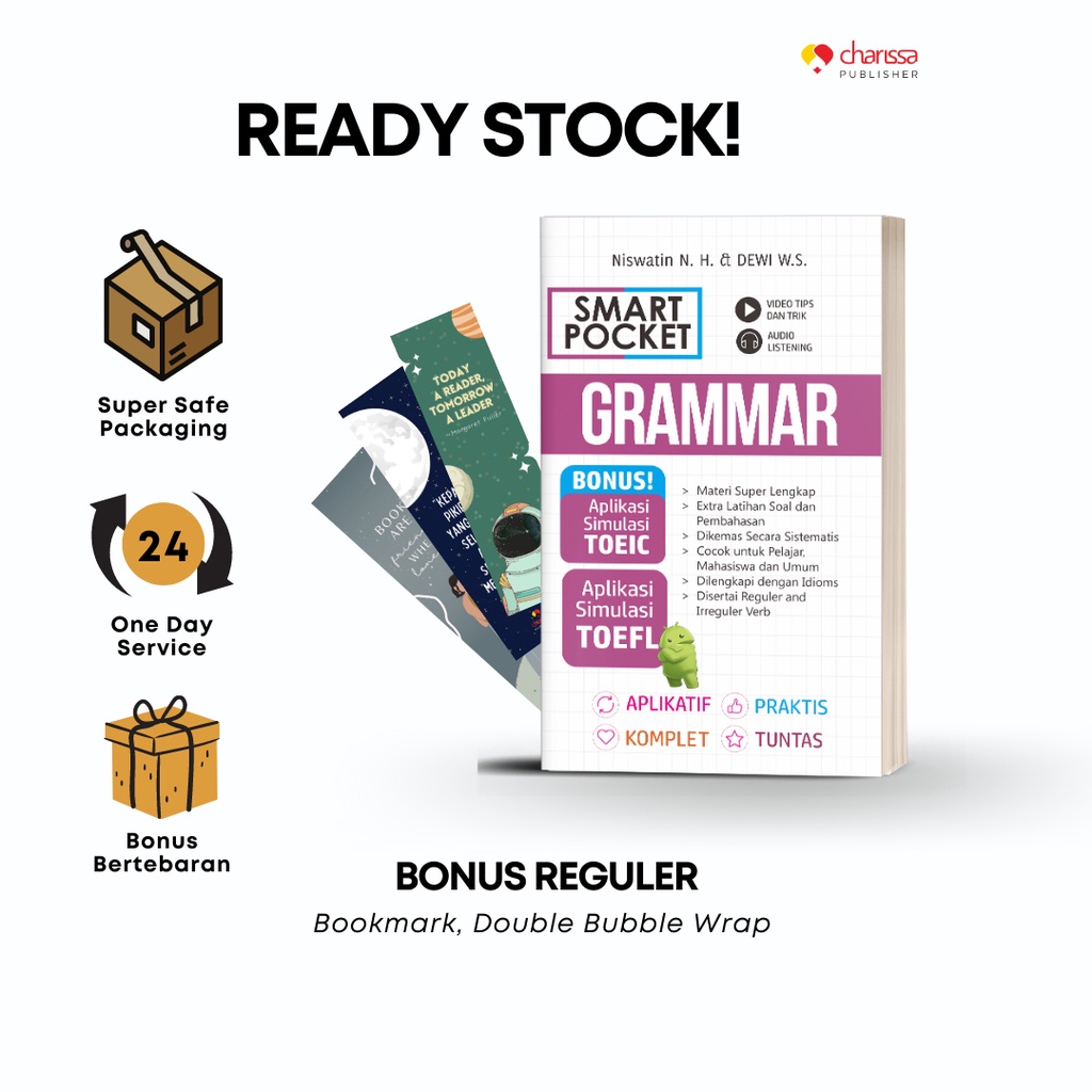 Charissa Publisher - Paket Bahasa Inggris Smart Pocket Conversation, Toeic, Toefl, Grammar Free Fun and Easy-2