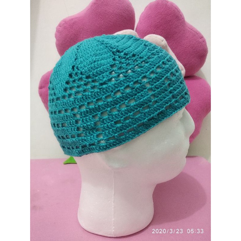 Peci rajut al ihsan ( motif sunrise)