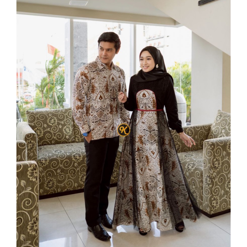 Maura Couple - Sania Ruffle Batik Couple ori Ndoro jowi DNT Garansi Termurah Shopee - Couple TIARA - Baju couple pasangan terbaru 2022 - Batik couple pasangan modern