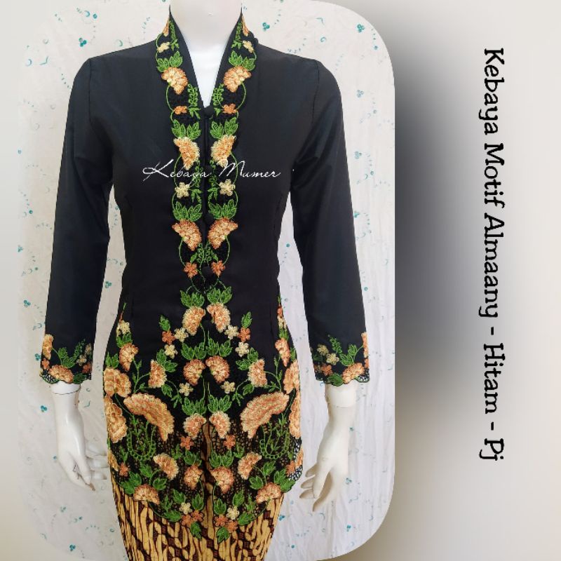 Kebaya Encim. Kebaya Encim Modern. Kebaya  Kerja. Kebaya Bordir. Kebaya Jadi-Hitam Almany Pj