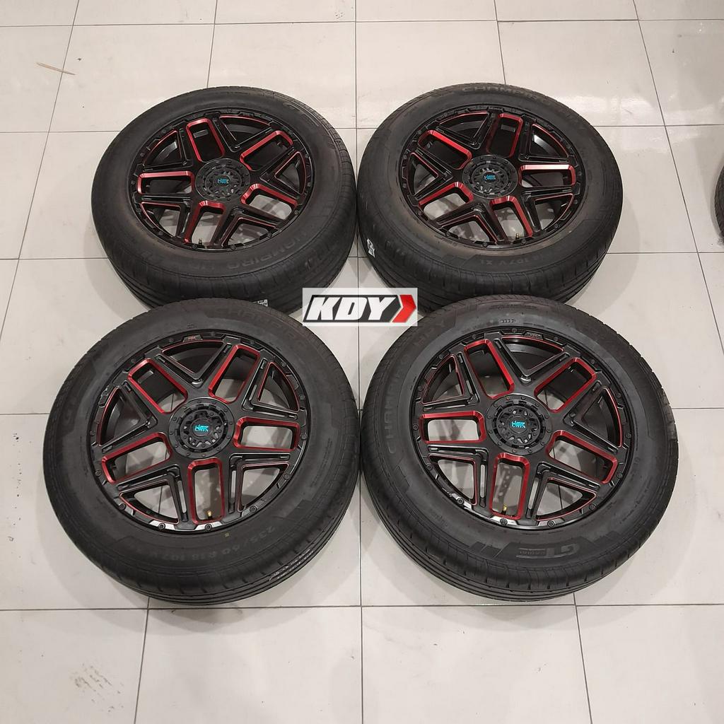 Velg Racing Bekas Mobil Secound Type HSR KANGO Ring 18 + Ban 235 60 R18