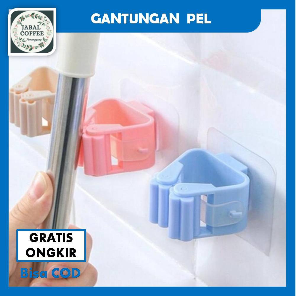 Gantungan Penjepit Sapu Pel Tempel / Gmop Holder Alat Penjepit Gantungan Sapu / Holder Mop J93