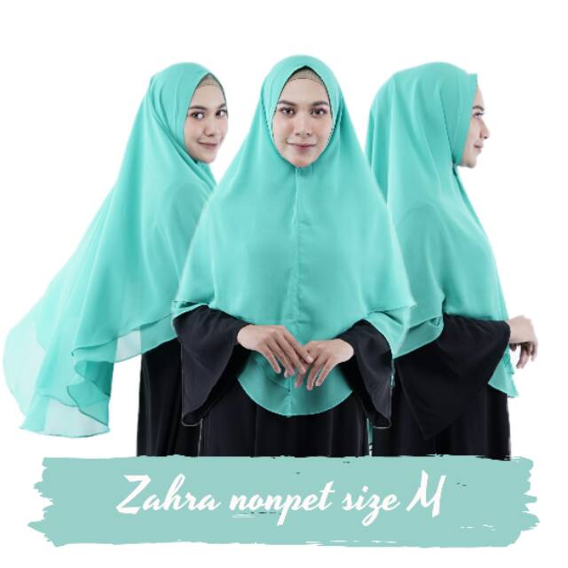  JILBAB ZAHRA  KHIMAR NONPET M TSURAYYA HIJAB Shopee 