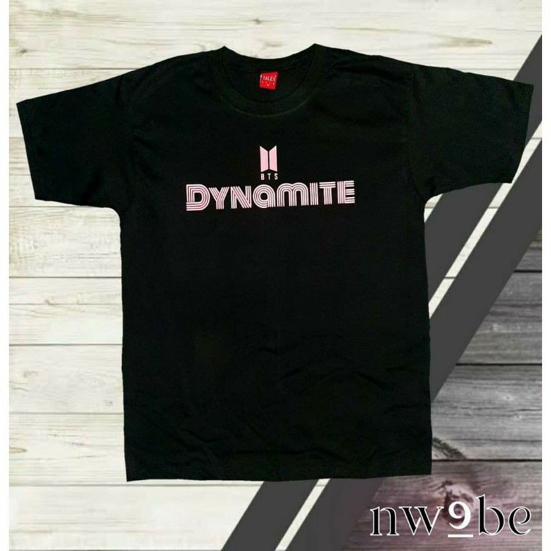 Baju Kaos BTS Dynamite cutting pink