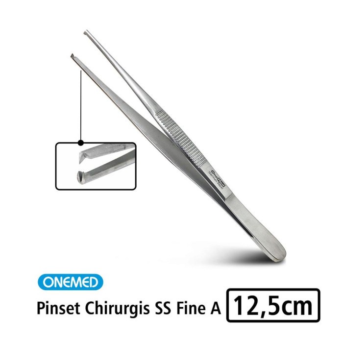 Pinset Chirurgis Stainless Steel Fine A 12,5cm Onemed OJ2