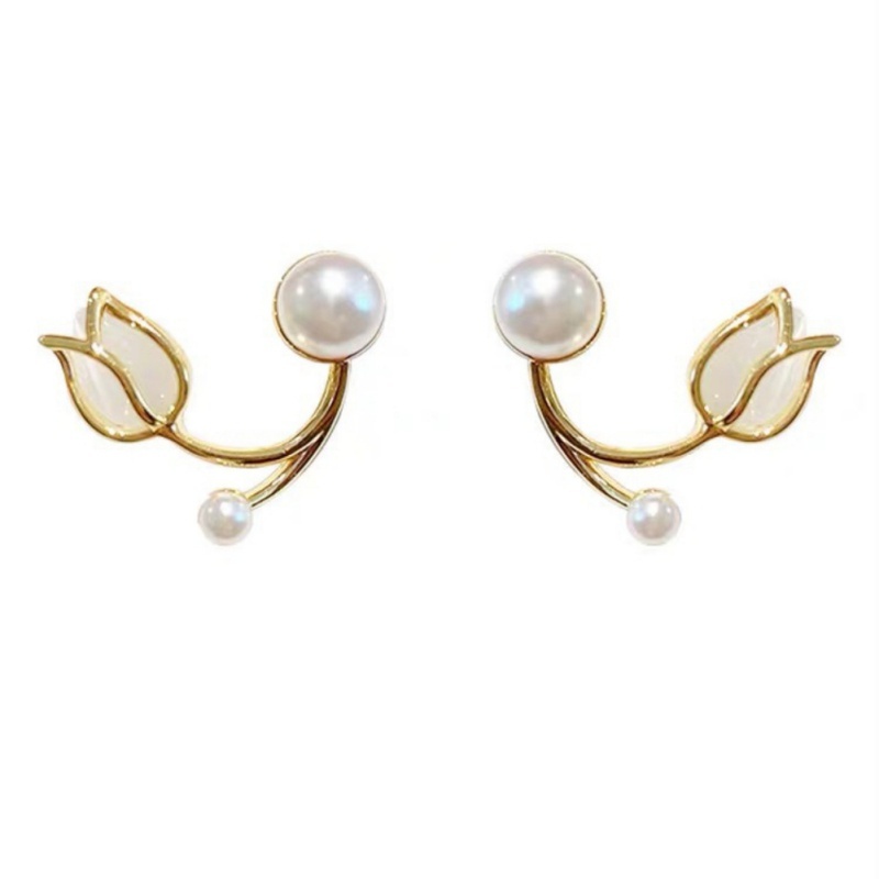 Anting Mutiara Bentuk Bunga Tulip