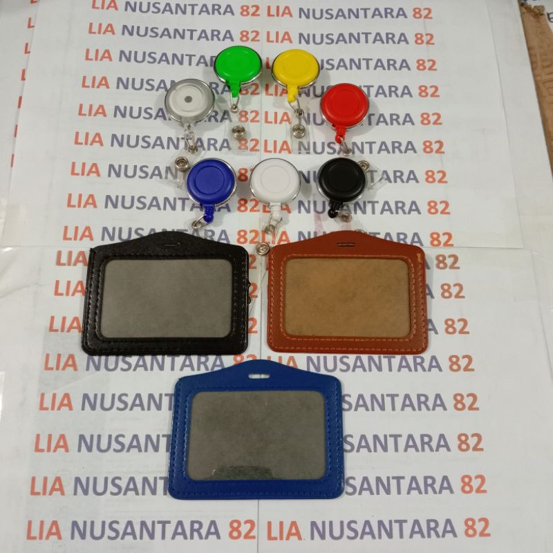

casing id kulit tidur lanscip dengan paket yoyo id list silver putar
