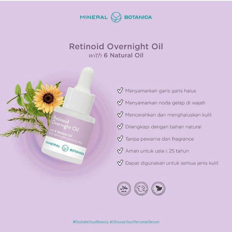 MINERAL BOTANICA Face Serum | Niacinamide | Ceramide | Retinoid | Peptide | Hyaluronic 20ml