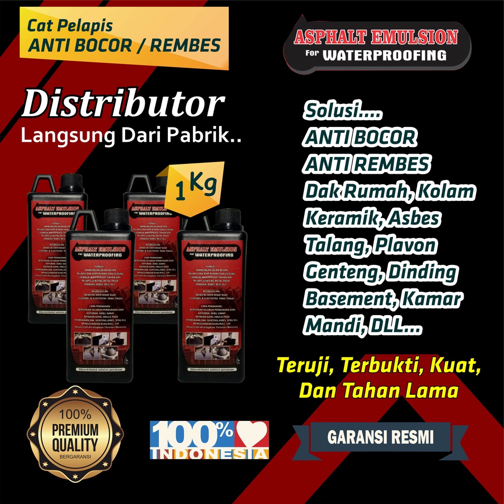 Aspal Cair Anti Bocor Anti Rembes | Asphalt Emulsion Waterproofing | Anti Bocor Dak | Cat Pelapis An