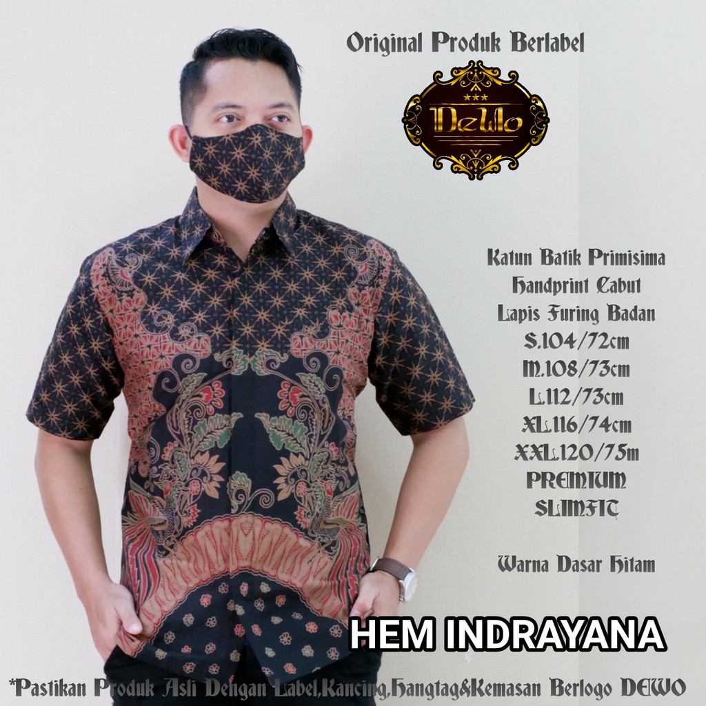 HEM INDRAYANA DEWO BATIKSOLOAMANAH KEMEJA BAJU BATIK PRIA SOLO LENGAN PENDEK PANJANG LAPIS FURING ATASAN BATIK PREMIUM MODERN KATUN HALUS ABINAWA DEWARI ADYATAMA GARDHANA WIWASATA KOPI HITAM ADIKARA RAGNALA GARUDHAYASA YUDHISTIRA PUTIH WAHYU NAGASENA
