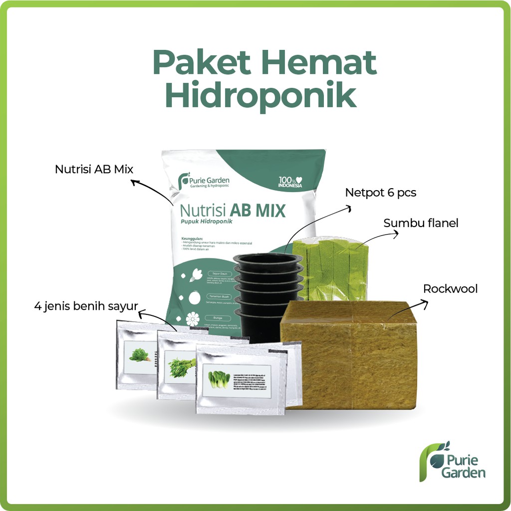 Paket Hidroponik Hemat Sayuran Daun PG KDR