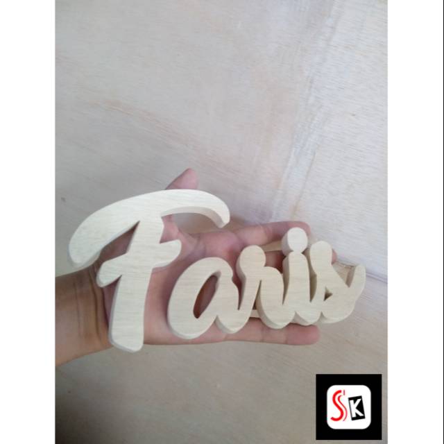 Huruf Kayu Timbul Custom Huruf Kayu Wall Decor